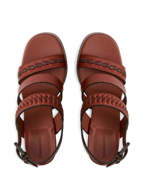 ZIMMERMANN Alchemy woven platform sandals - Brown