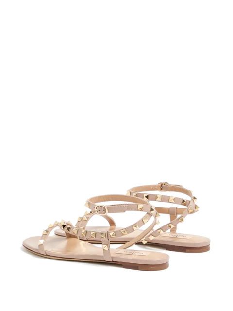 Valentino Garavani Rockstud calfskin sandals - Neutrals