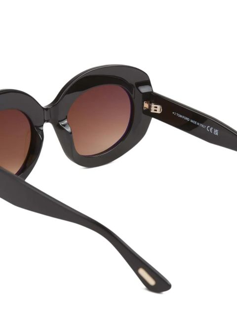 TOM FORD oval-frame sunglasses - Black