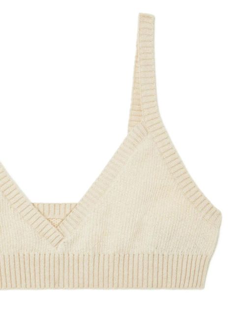 Alanui ribbed finest bra - Neutrals