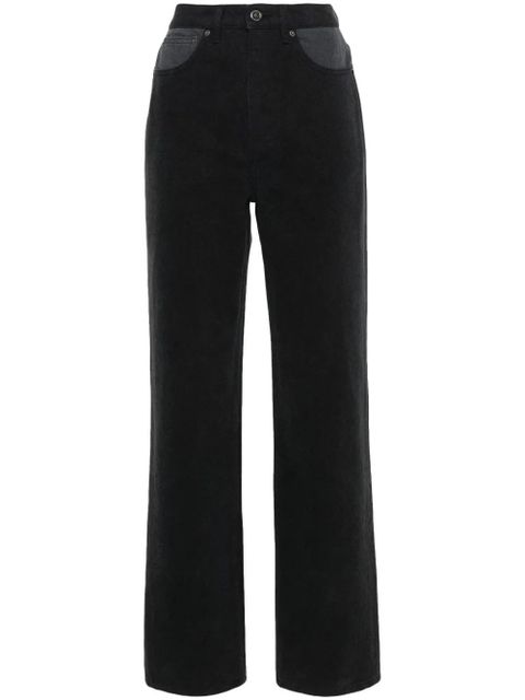 ROTATE BIRGER CHRISTENSEN two-tone tapered jeans - Black - zdjęcie produktu nr 1