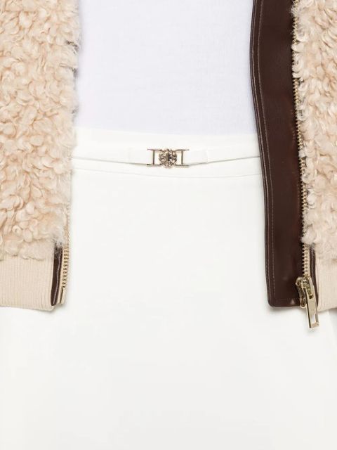 Maje logo-plaque A-line skirt - White - zdjęcie produktu nr 2