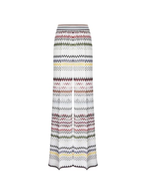 Missoni zigzag-pattern trousers - White - zdjęcie produktu nr 1