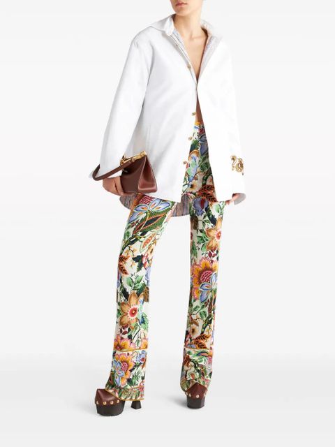 ETRO floral-print straight-leg trousers - White - zdjęcie produktu nr 2