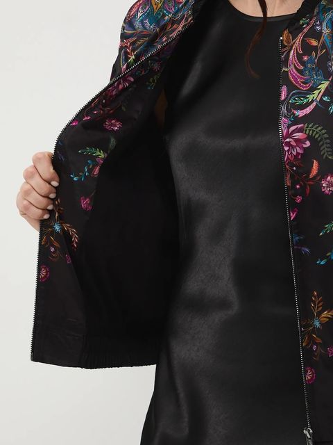 Medicine marynarka damska kolor czarny oversize wzorzysta