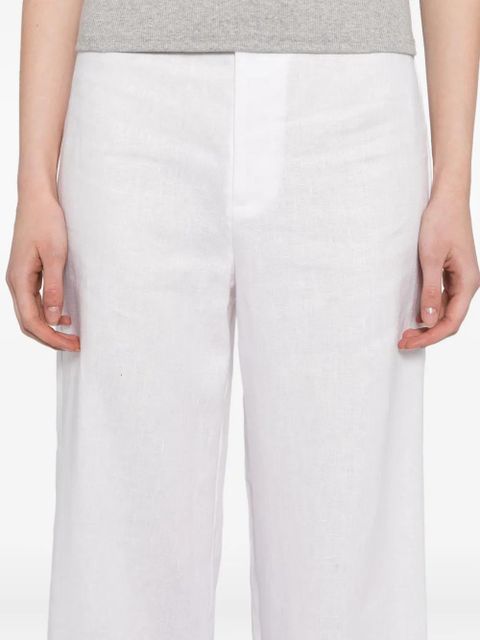 Reformation JONI linen cropped pants - White