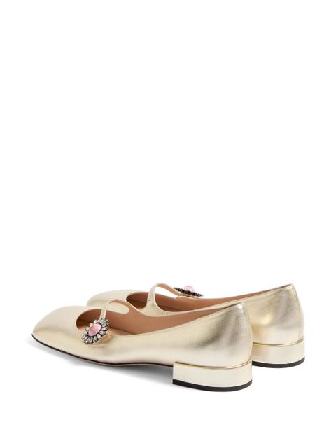Valentino Garavani 20mm Mary Jane ballerina shoes - Gold
