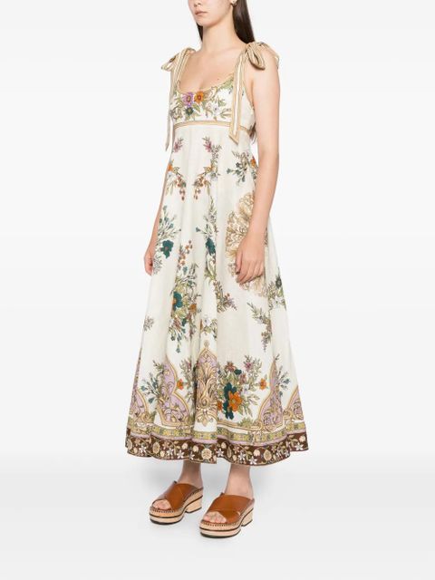 ALEMAIS Floral tie-strap sundress - CREAM