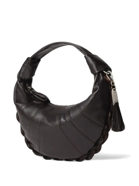 LEMAIRE mini Fortune Croissant topstitched tote bag - Brown