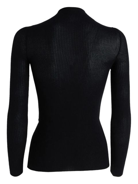 Balenciaga crew-neck knitted jumper - Black - zdjęcie produktu nr 2