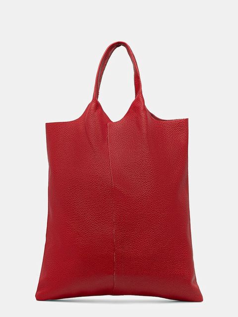 Answear.LAB torebka skórzana kolor czerwony - zdjęcie produktu nr 1