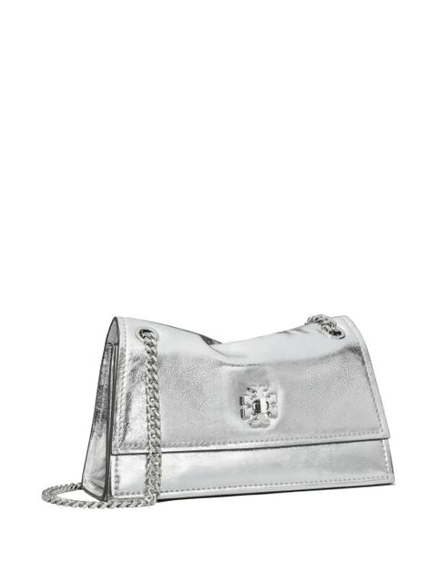 Tory Burch mini Kira turn-lock metallic shoulder bag - Silver - zdjęcie produktu nr 2