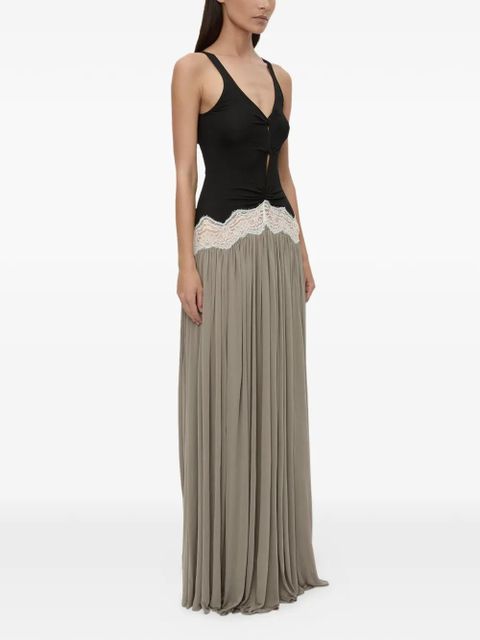 Christopher Esber Verner twist lace-detail tank dress - Grey - zdjęcie produktu nr 2