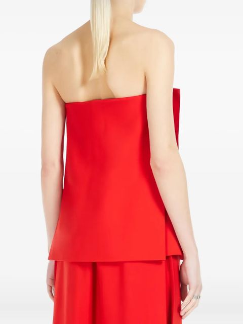 Sportmax leather-strap top - Red