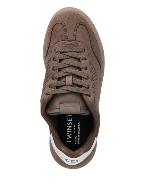 TWINSET embossed-pattern sneakers - Brown