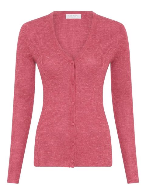 Gabriela Hearst Aiste ribbed-knit cardigan - Pink - zdjęcie produktu nr 1