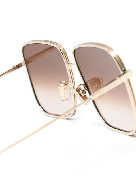 Bvlgari square-frame sunglasses - Gold