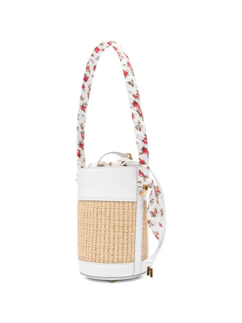 Dolce & Gabbana floral-print bucket bag - White