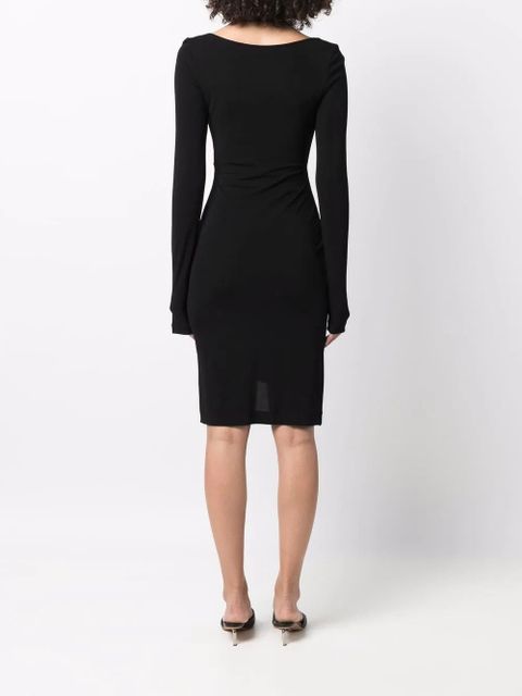 Off-White halterneck-strap asymmetric dress - Black