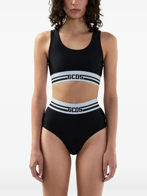 GCDS logo-detail crop top - Black - zdjęcie produktu nr 2