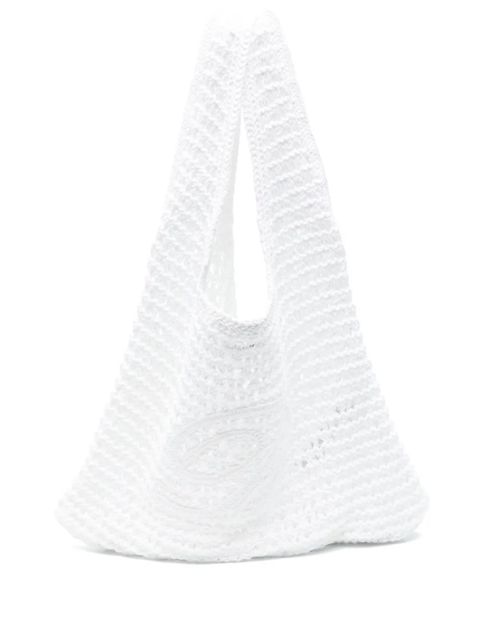 Blumarine logo-embroidered tote bag - White - zdjęcie produktu nr 1