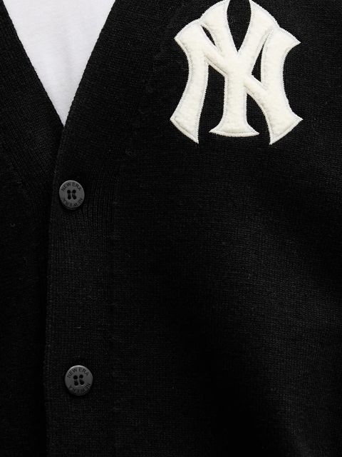 New Era kardigan z domieszką wełny kolor czarny 60684475