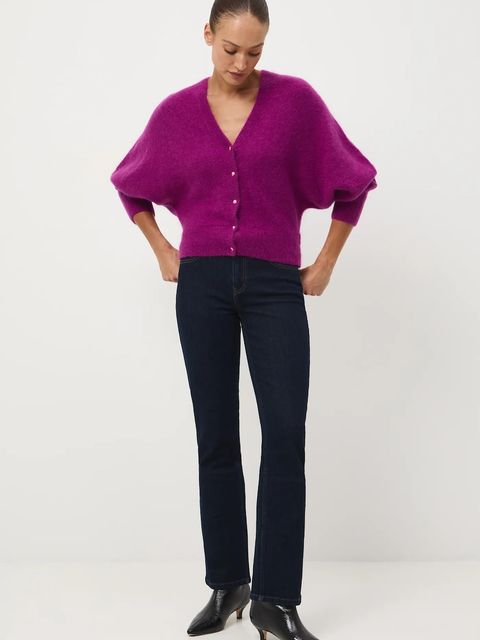 Medicine kardigan damski kolor fioletowy