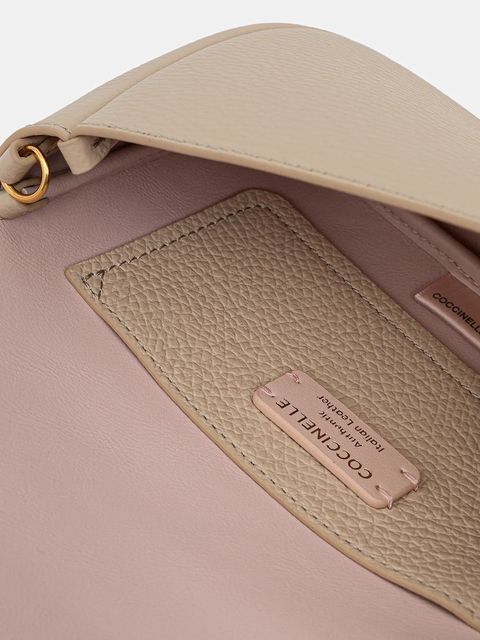 Coccinelle torebka skórzana kolor beżowy E5 U4K 52 01 01