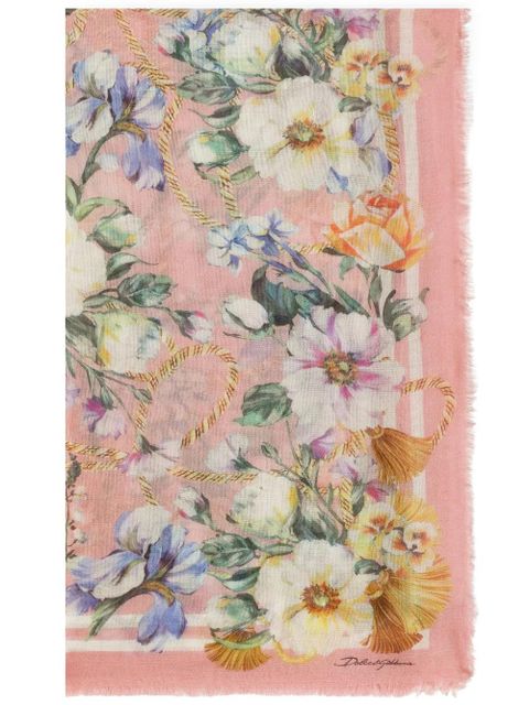 Dolce & Gabbana floral-print scarf - Pink - zdjęcie produktu nr 1