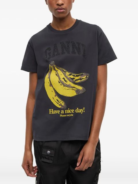 GANNI Banana-print T-shirt - Black - zdjęcie produktu nr 2
