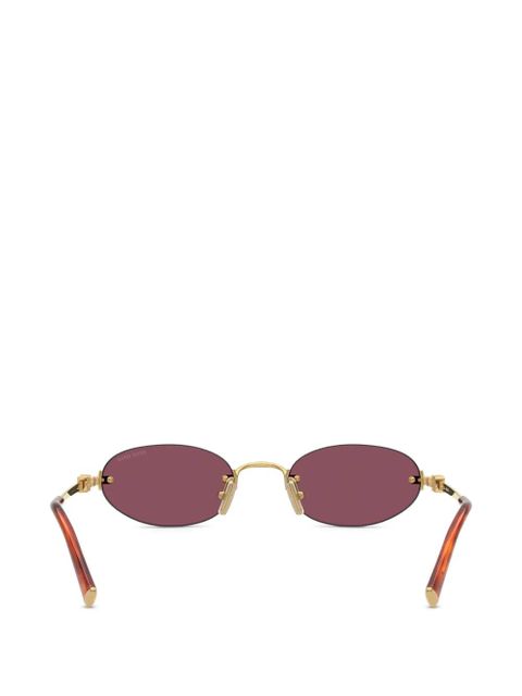 Miu Miu Eyewear oval-frame sunglasses - Gold
