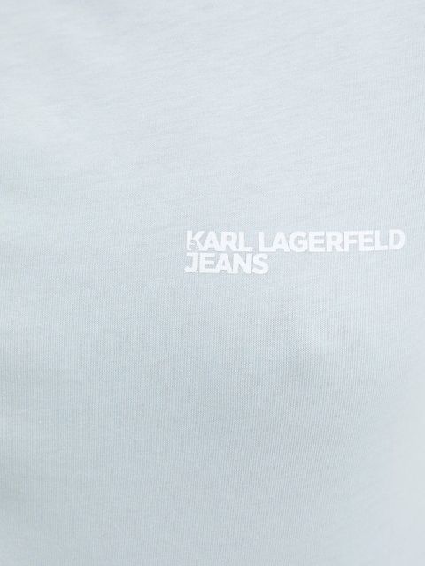 Karl Lagerfeld Jeans t-shirt bawełniany damski kolor niebieski A1W17004