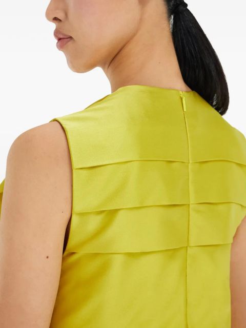 Ferragamo mini dress with lace detail - Yellow