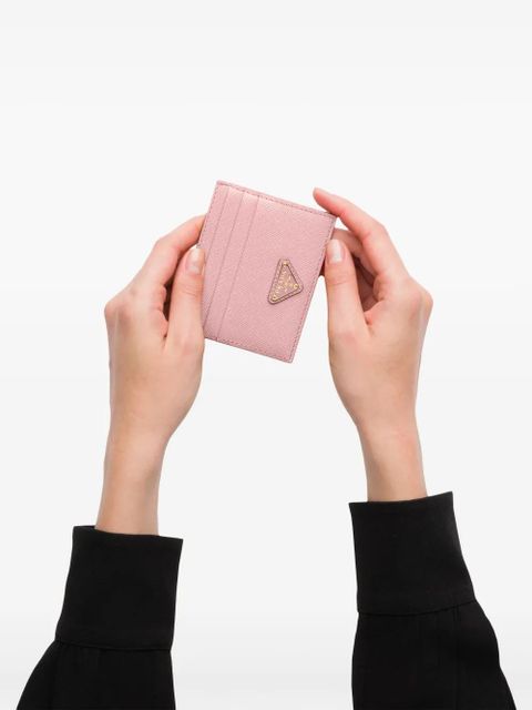 Prada Saffiano leather card holder - Pink