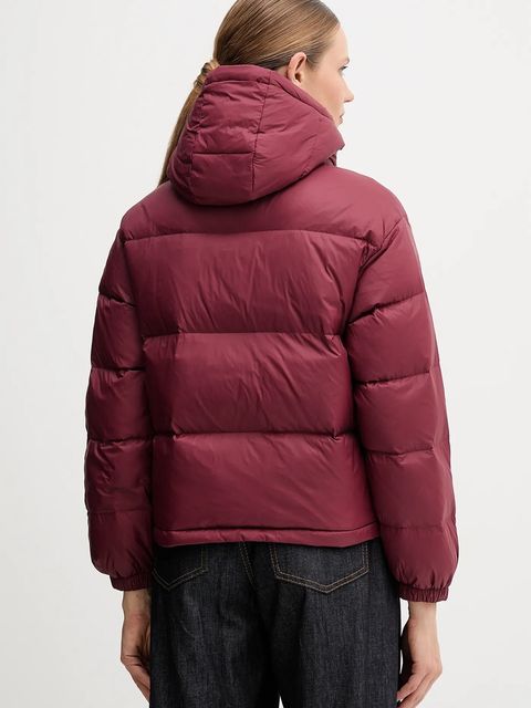 Calvin Klein Jeans kurtka puchowa kolor bordowy zimowa oversize LV047D501G