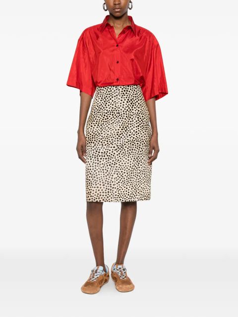 Jil Sander button-up short-sleeve shirt - Red - zdjęcie produktu nr 2