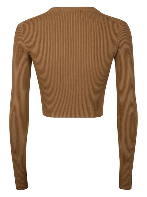Max Mara ribbed long-sleeve top - Brown