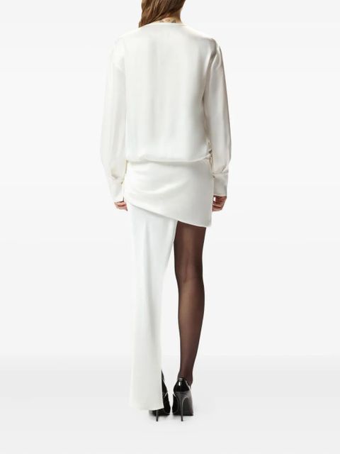 PINKO lace-embellishment mini dress - ZZ1 BIANCO/NERO