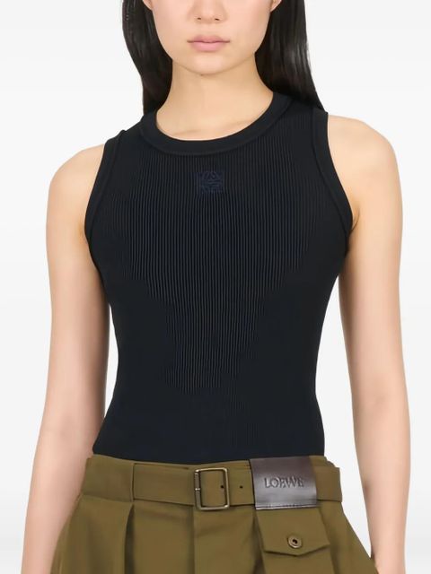 LOEWE ribbed anagram-logo tank top - Black - zdjęcie produktu nr 1