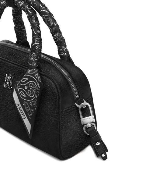 AMIRI Bowling logo-plaque tote bag - Black