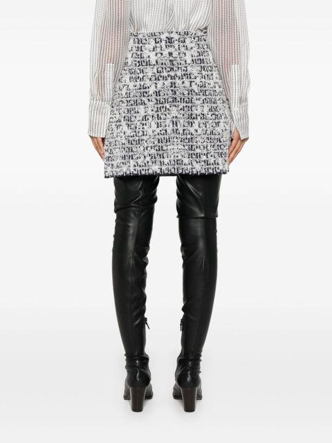 Givenchy 4G tweed skirt - Blue