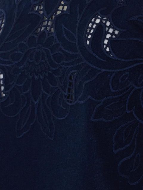 TWINSET embroidered halter top - Blue