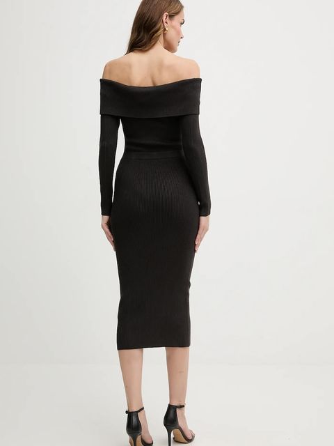 Guess sukienka kolor brązowy midi dopasowana W5BK89 Z2YJ2