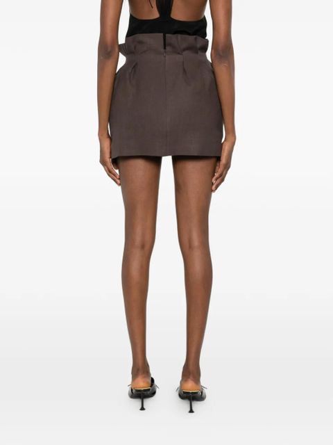 Magda Butrym paperbag-waist skirt - Brown