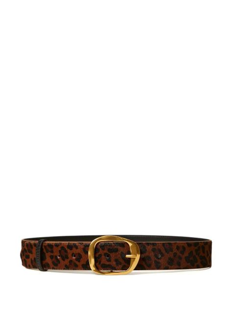 TWINSET leopard-print leather belt - Brown - zdjęcie produktu nr 1