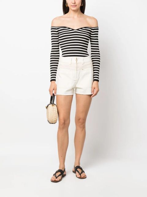 Ba&Sh mid-rise denim mini shorts - Neutrals - zdjęcie produktu nr 2