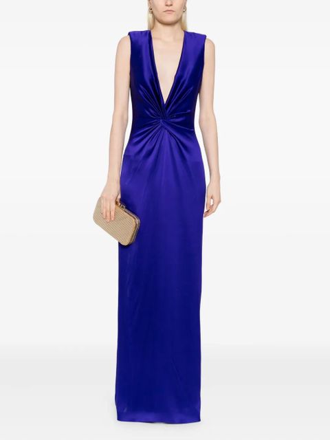 TOM FORD ruched detailing evening dress - Purple - zdjęcie produktu nr 2