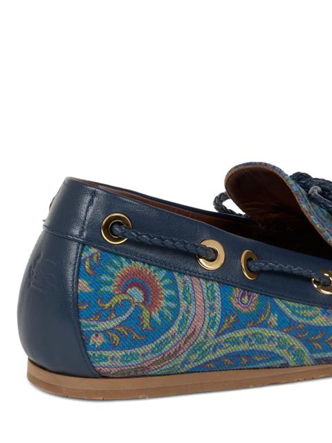 ETRO paisley denim loafers - Blue