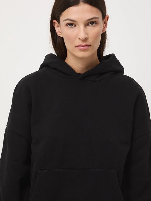 Medicine bluza damska kolor czarny z kapturem gładka
