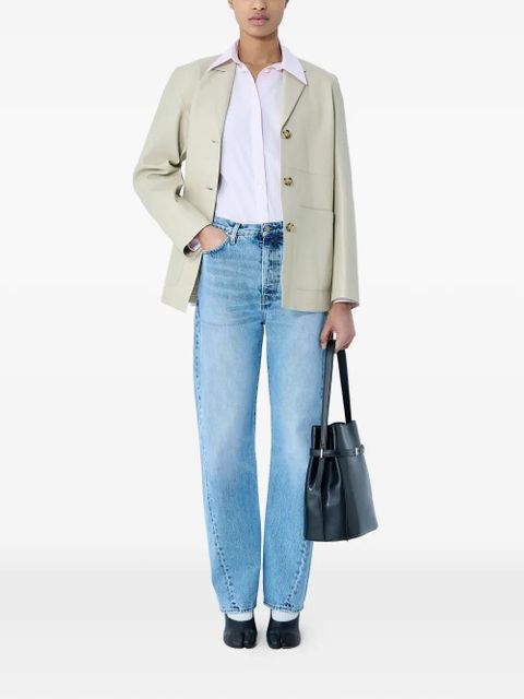 TOTEME single-breasted leather blazer - Neutrals - zdjęcie produktu nr 2